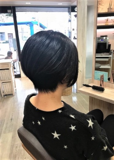 バッサリカット★ショートボブスタイルさん 施術後