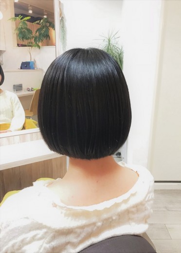 シンプルなピュアボブさん 施術後