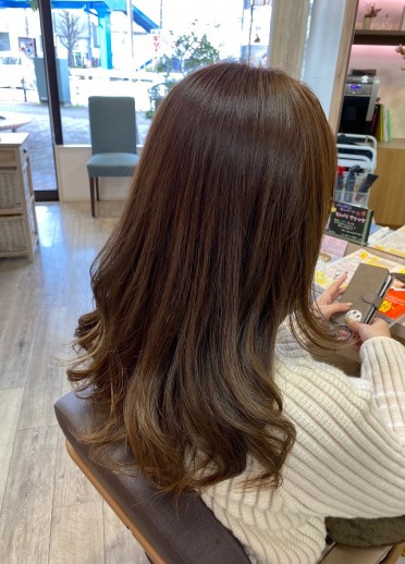 ツヤサラアッシュグレージュさん 施術後