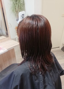 お手入れ簡単★クセを活かしたボブさん 施術前