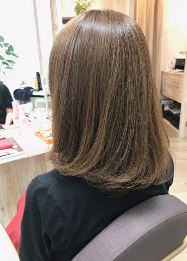 お手入れ簡単★ふんわりボブさん 施術後