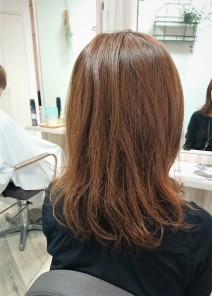 艶やか切りっぱなしボブさん 施術前